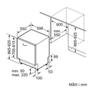 Siemens diskmaskin SX75ZX07CE iQ500, helintegrerad med Zeolith & passar IKEA Met
