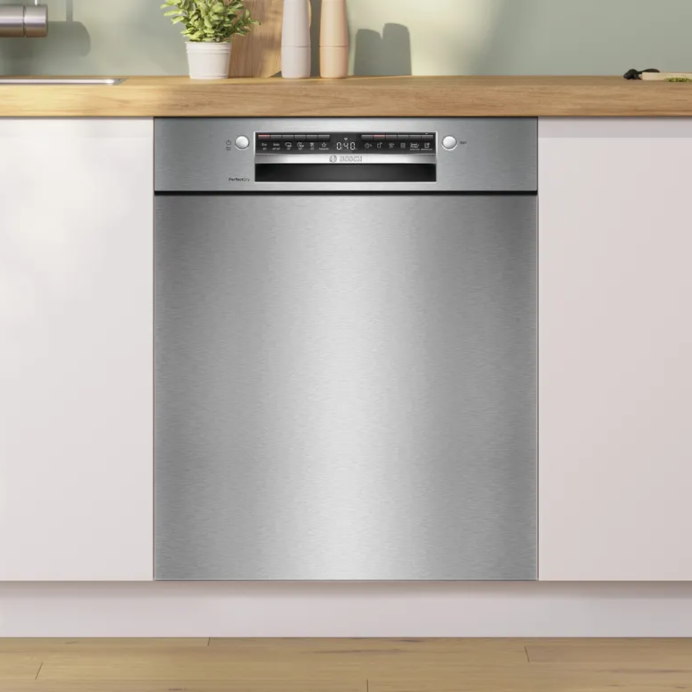 Bosch diskmaskin SMU6ZCS10S Serie 6, med Zeolith-torkning, toppkorg, WiFi