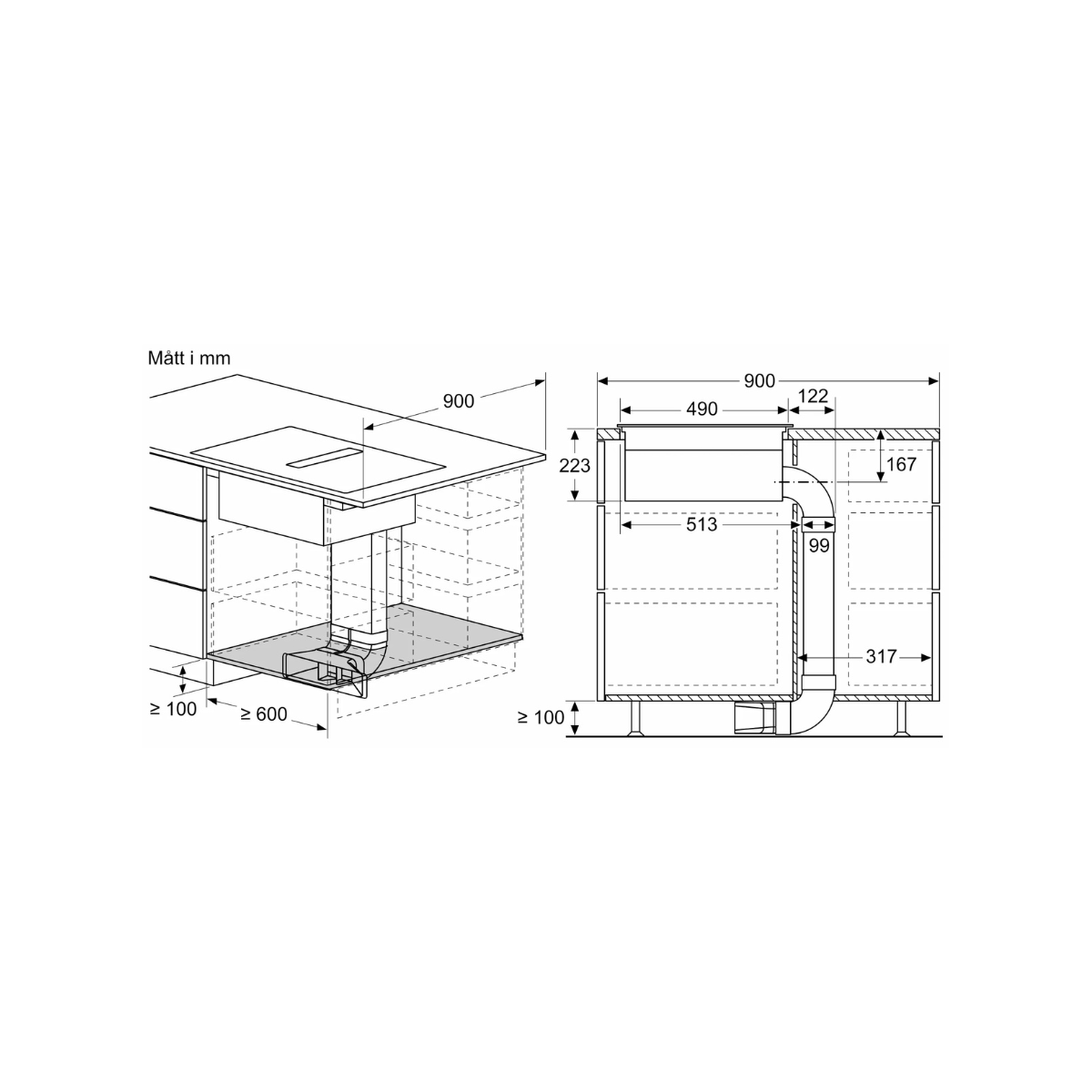 Siemens ED611BS16E iQ300, Induktionshäll med inbyggd fläkt