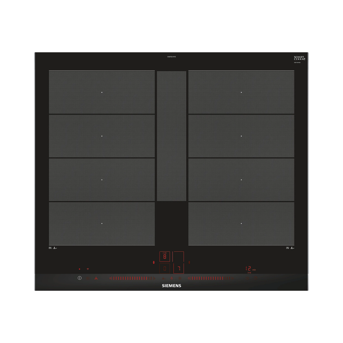 Siemens EX675LYV1E iQ700, Induktionshäll, 60 cm, Svart, med ram