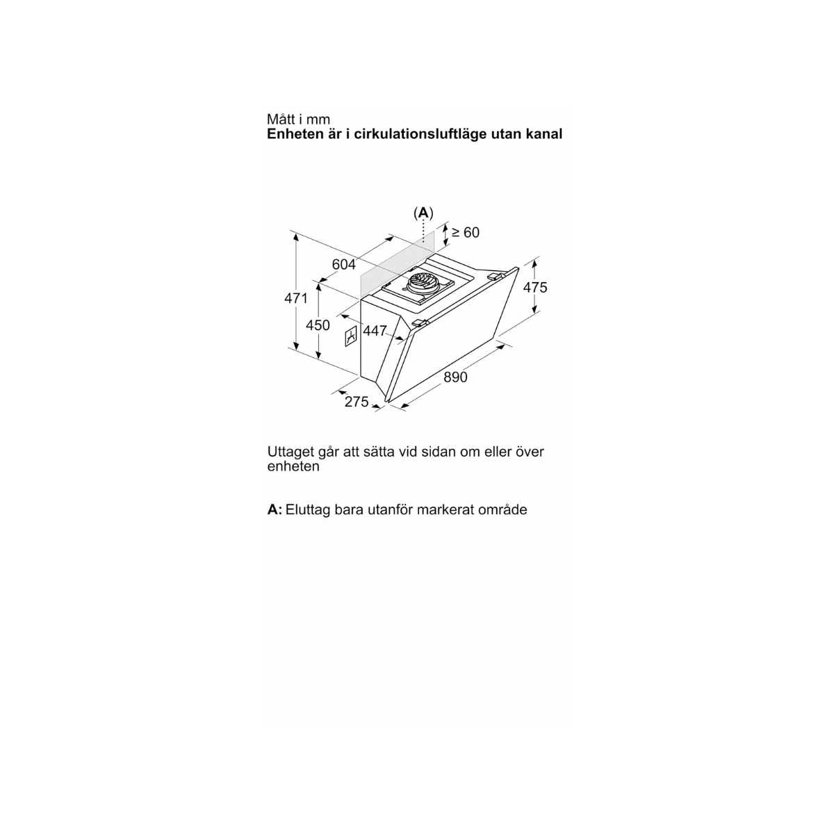 Siemens iQ700 Vägghängd fläkt LC91KLT60