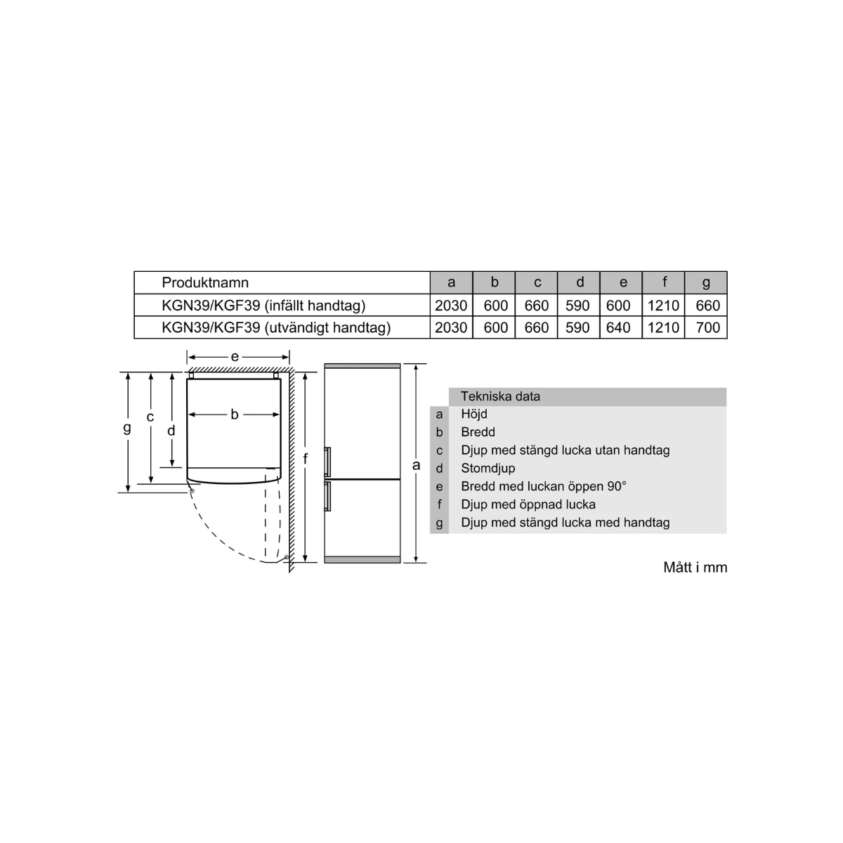 Bosch kyl/frys KGN39VLEB