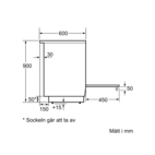 Bosch spis HLN39A050U med induktionshäll Rostfritt stål