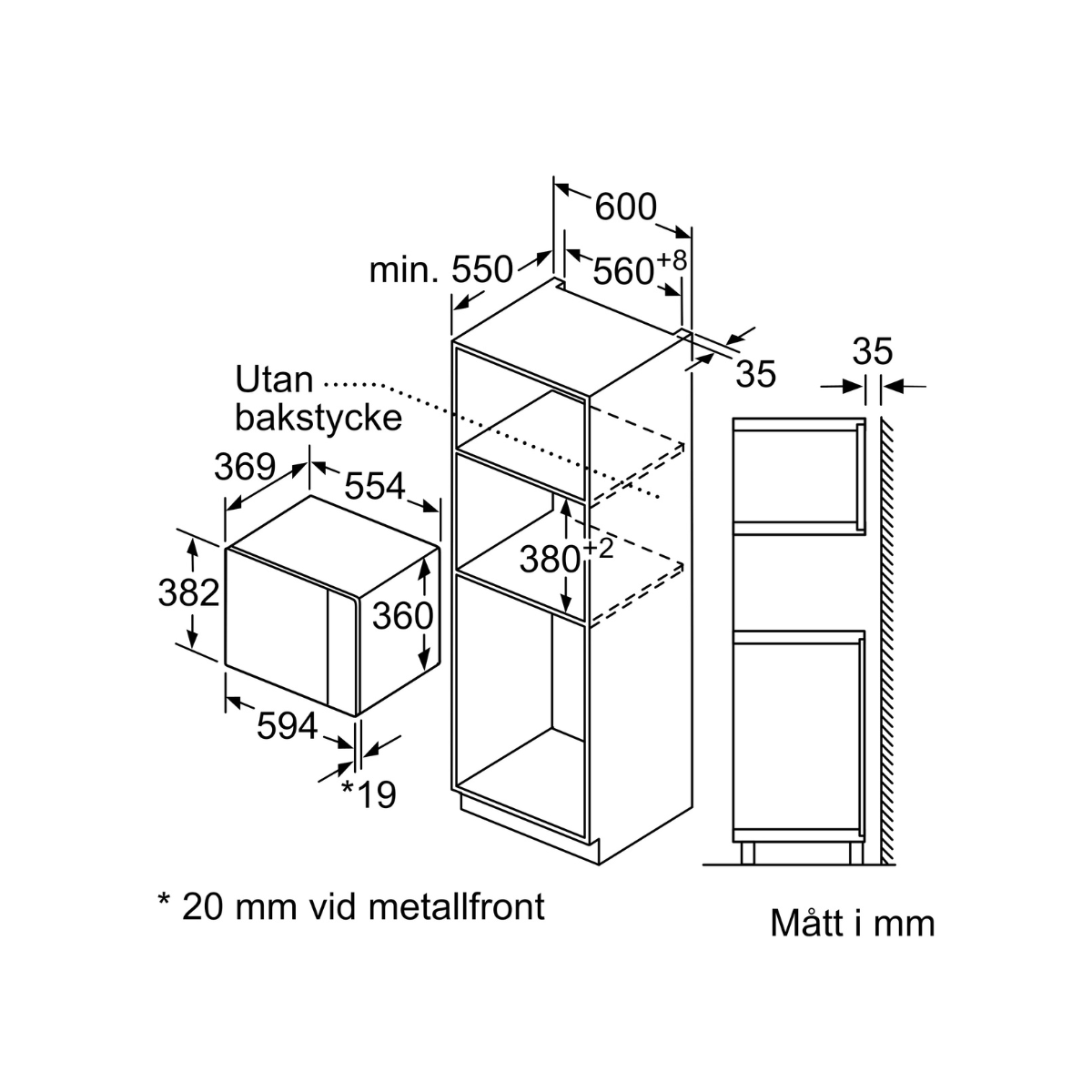 Bosch mikrovågsugn BFL554MB0