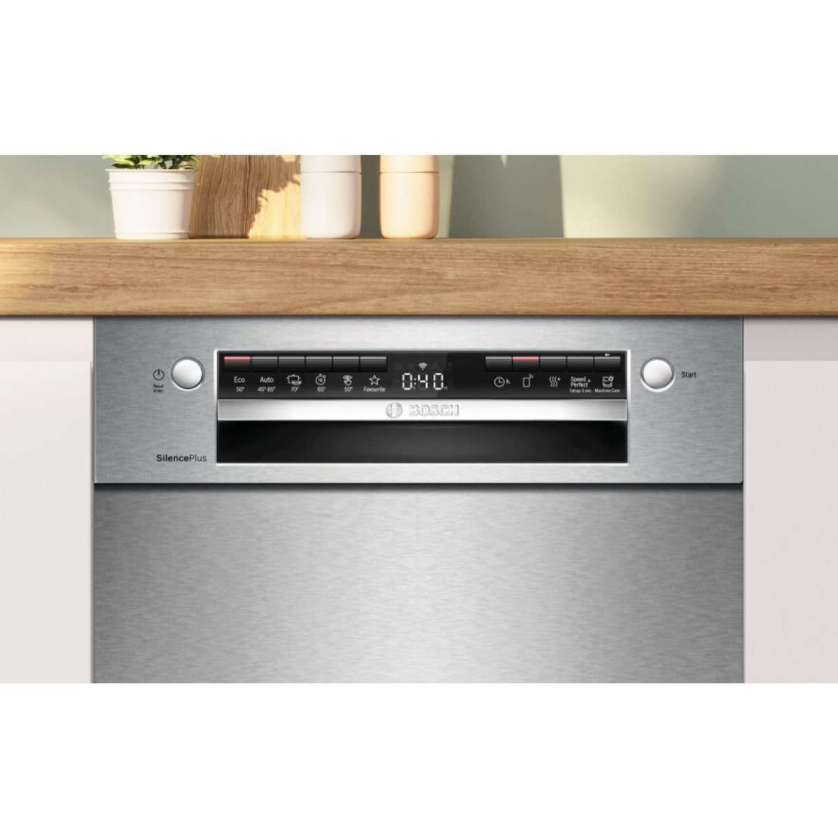 Bosch SPU4HMS10E Serie 4 underbyggd diskmaskin, Rostfri