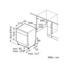 Siemens SN15ZS01CS Underbyggd diskmaskin