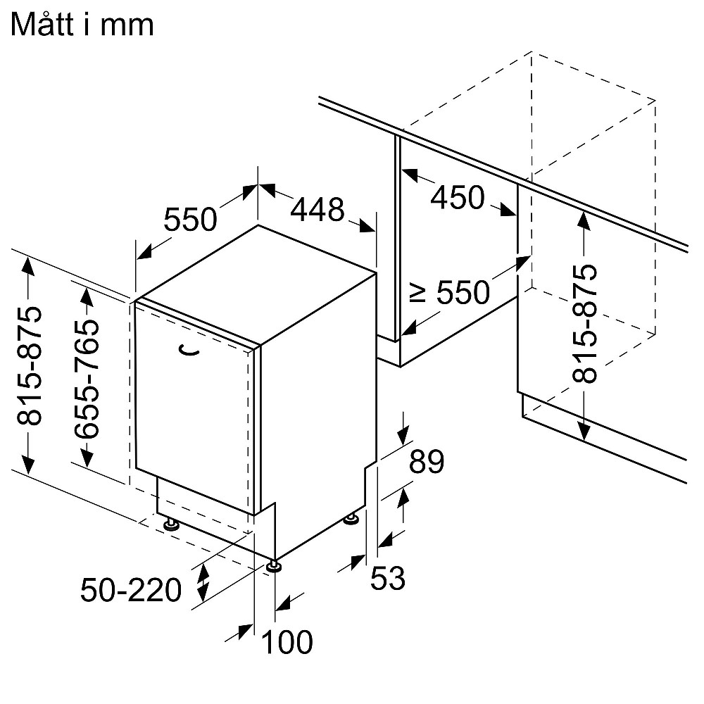 Siemens SR73EX25ME Integrerad diskmaskin
