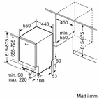 Siemens SR65ZX22ME iQ500, Integrerad diskmaskin, 45 cm