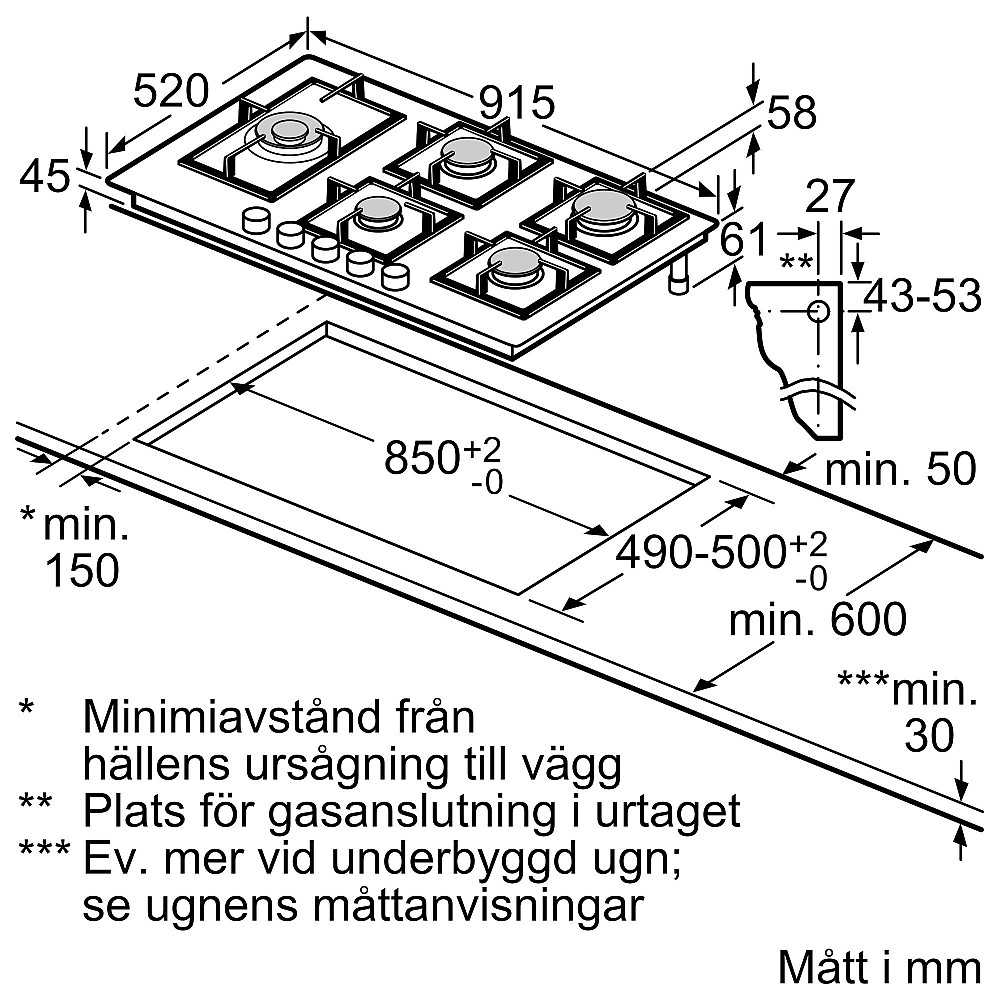 Siemens iQ700 ER9A6SH40 Gashäll 90cm