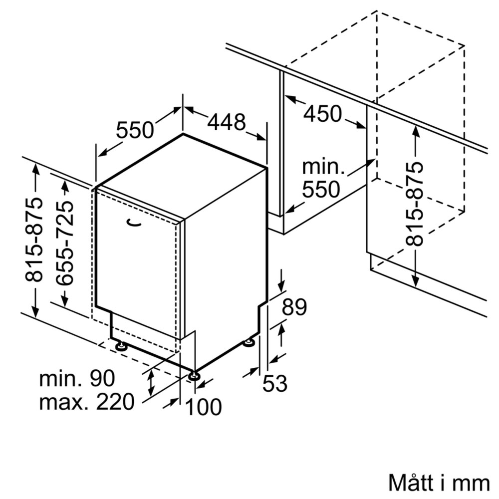 Bosch integrerad diskmaskin SPV2IKX10E