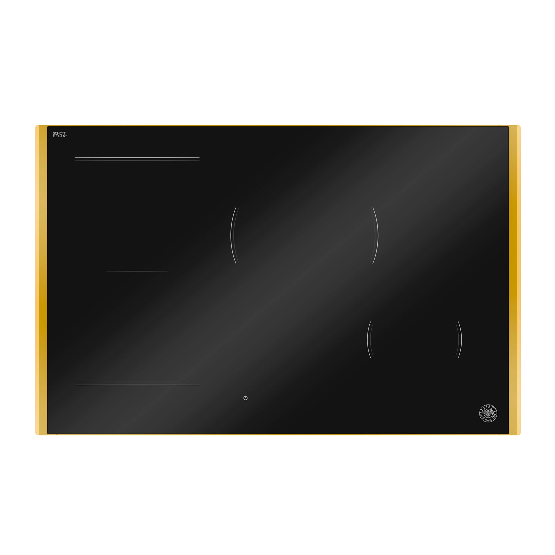 Bertazzoni Premium Induktionshäll, 78 cm, 4 zoner (1 Flex), guld-ram