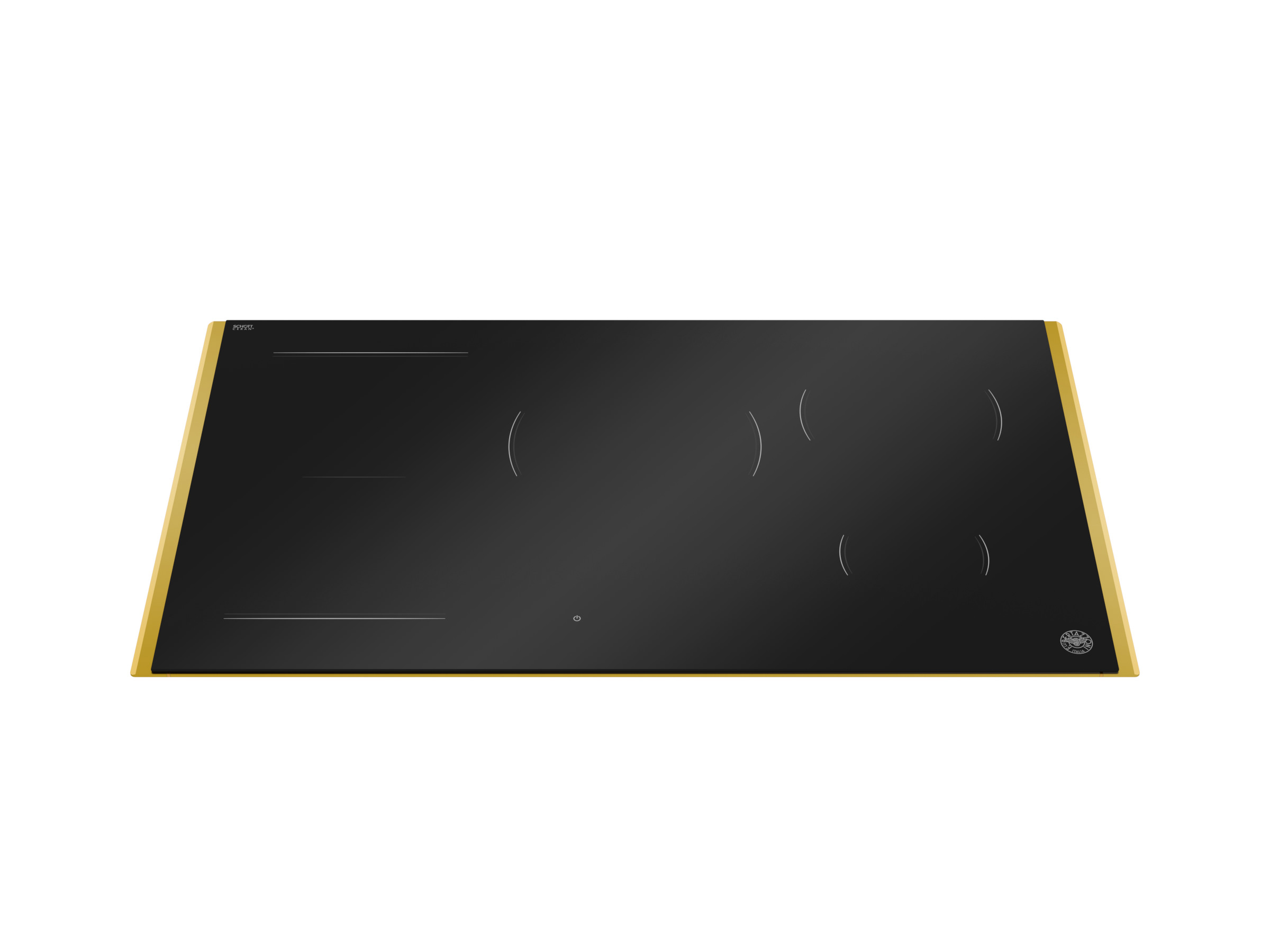 Bertazzoni Premium Induktionshäll, 90 cm, 5 zoner (1 Flex), Guld-ram