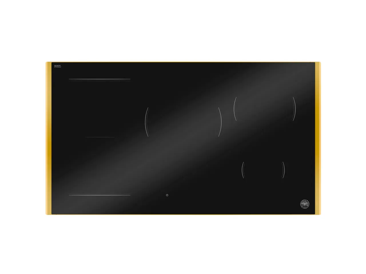 Bertazzoni Premium Induktionshäll, 90 cm, 5 zoner (1 Flex), Guld-ram