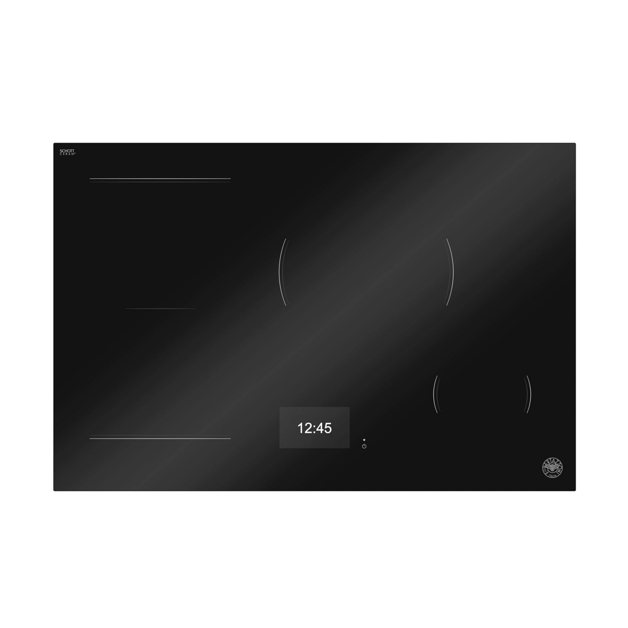 Bertazzoni Super-Premium Induktionshäll, 78 cm, TFT display, 4 zoner (1 Flex) Utan ram