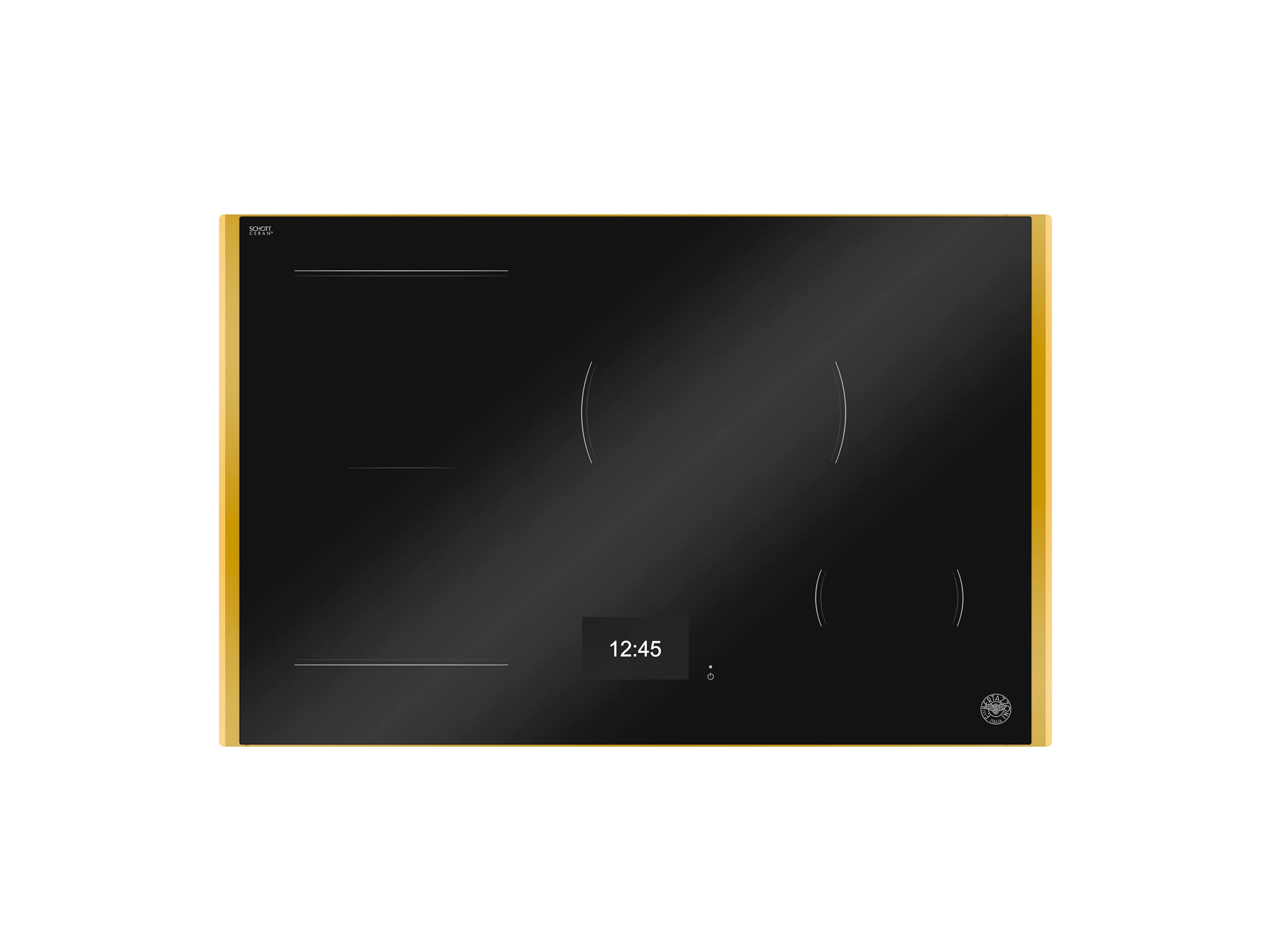 Bertazzoni Super-Premium Induktionshäll, 78 cm, TFT display, 4 zoner (1 Flex) + Guld-ram