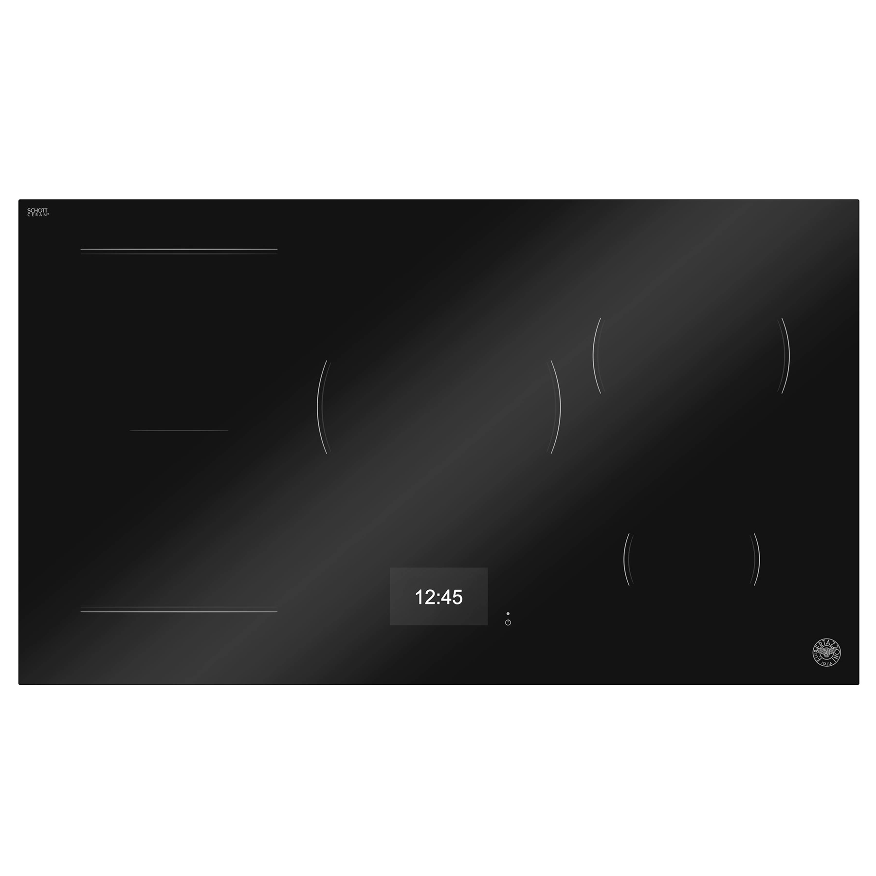 Bertazzoni Super-Premium Induktionshäll, 90 cm, TFT display, 5 zoner (1 Flex) Utan ram