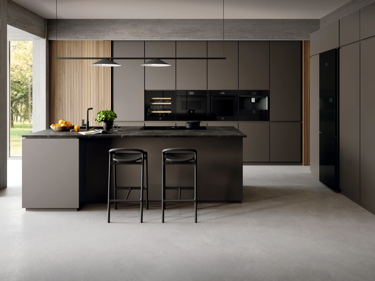 Bertazzoni Integrerad kaffemaskin, svart glas, Modern-series