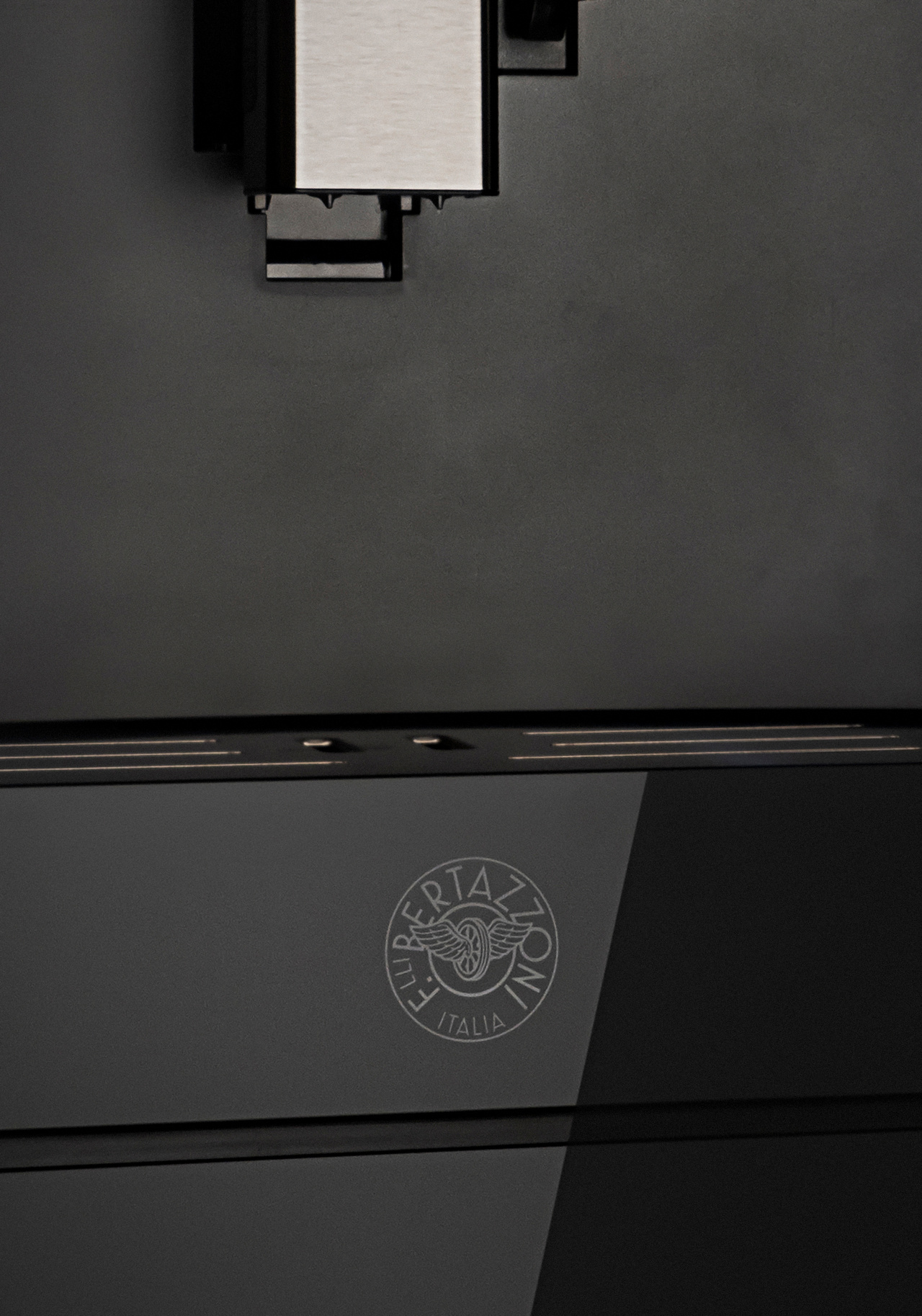 Bertazzoni Integrerad kaffemaskin, svart glas, Modern-series