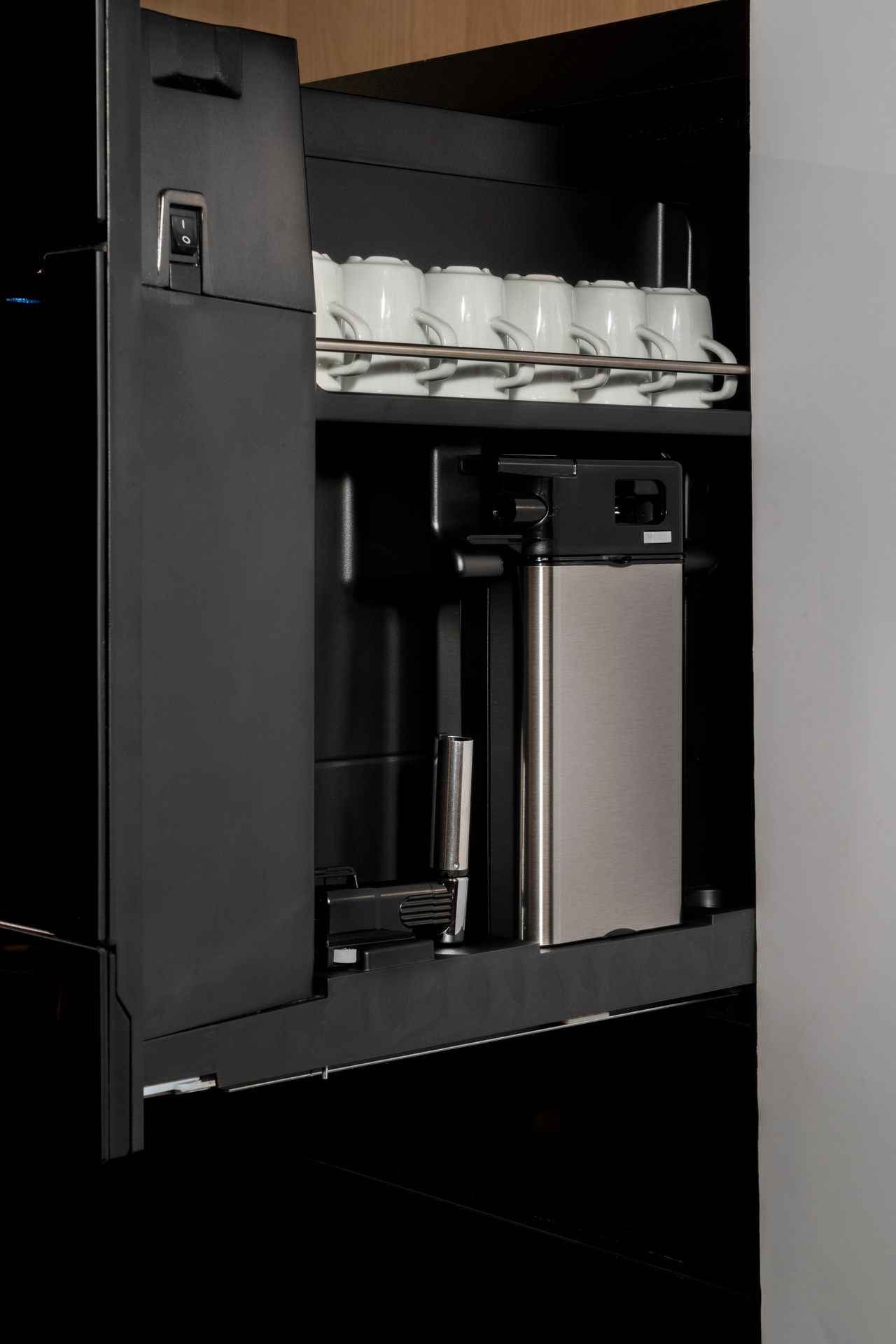 Bertazzoni Integrerad kaffemaskin, svart glas, Modern-series