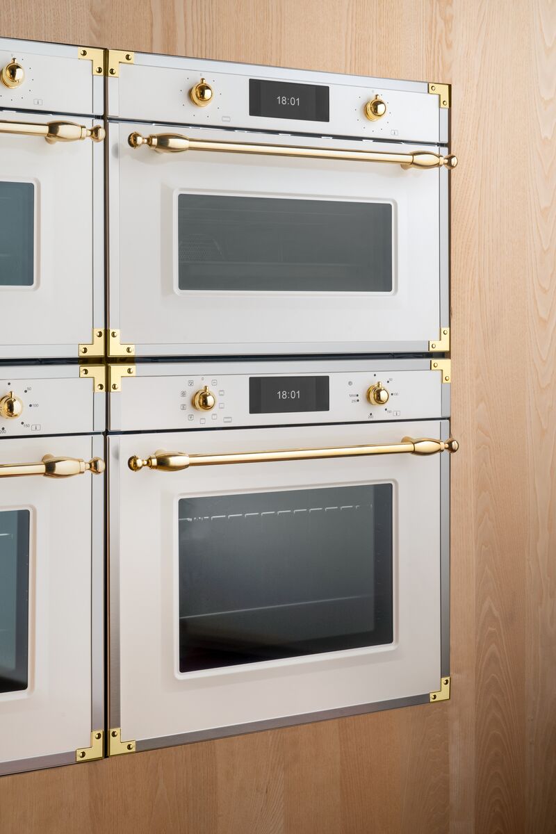 Bertazzoni Ångugn med pyrolys samt TFT-skärm, Avorio/guld, Heritage-series