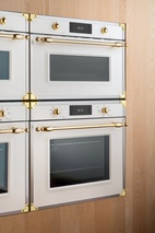 Bertazzoni Ångugn med pyrolys samt TFT-skärm, Avorio/guld, Heritage-series
