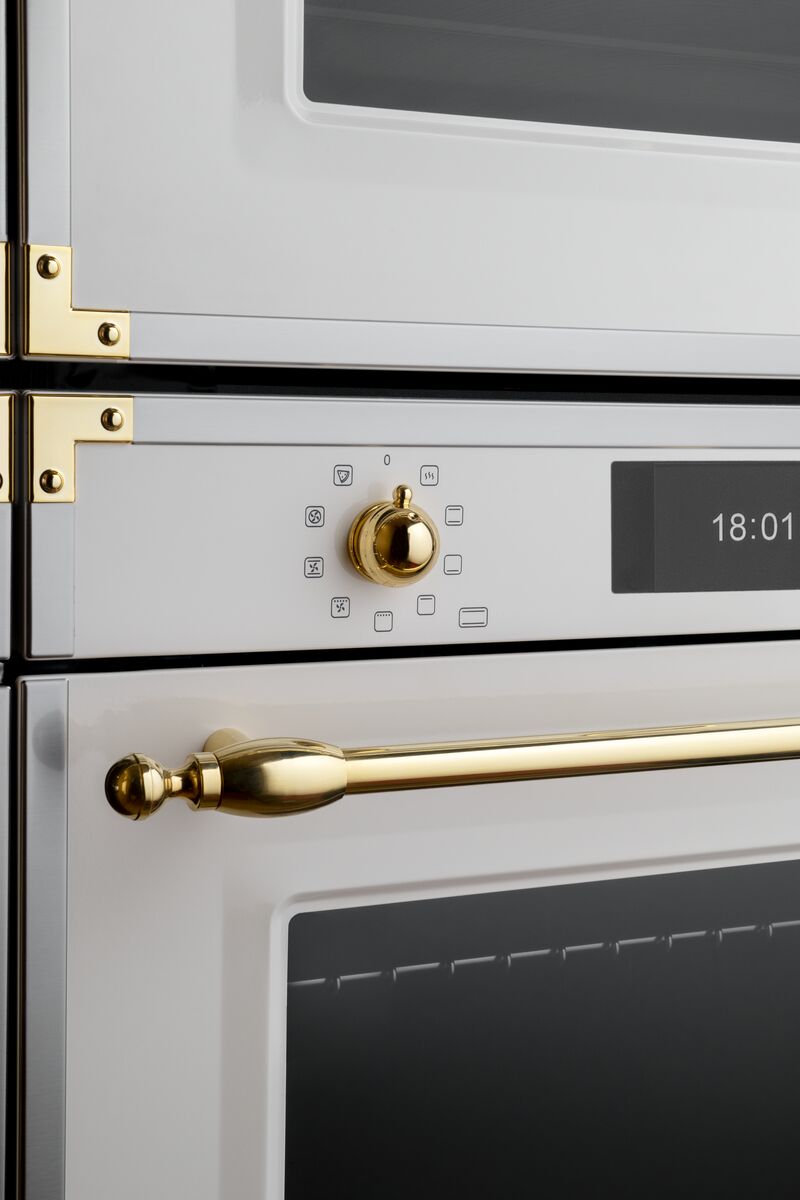 Bertazzoni Ångugn med pyrolys samt TFT-skärm, Avorio/guld, Heritage-series