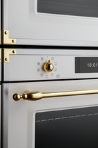 Bertazzoni Ångugn med pyrolys samt TFT-skärm, Avorio/guld, Heritage-series