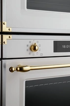 Bertazzoni Ångugn med pyrolys samt TFT-skärm, Avorio/guld, Heritage-series