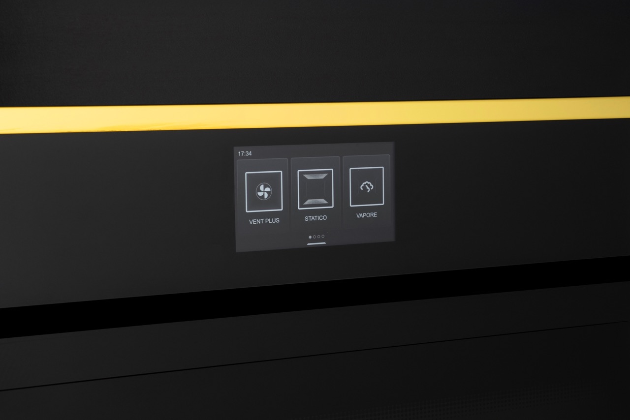 Bertazzoni Ångugn med pyrolys TFT, guld, blank, Modern-series