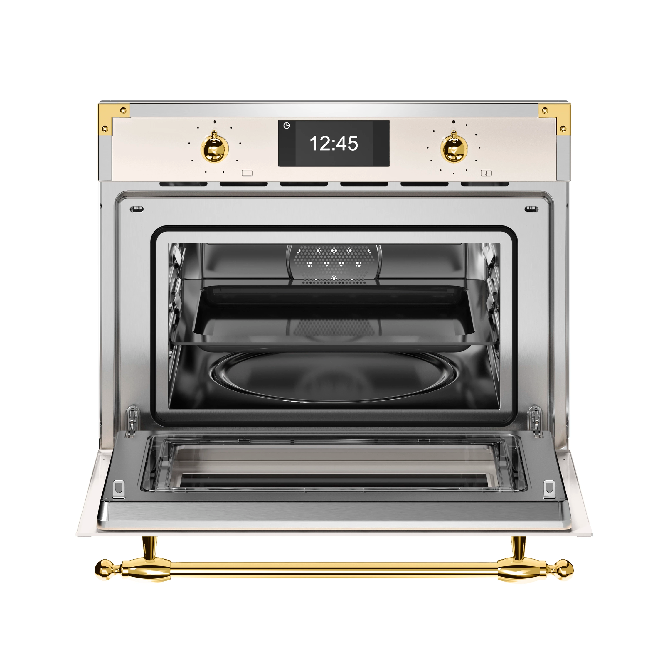 Bertazzoni Kombiugn med mikro, TFT, avorio / guld, Heritage-serien