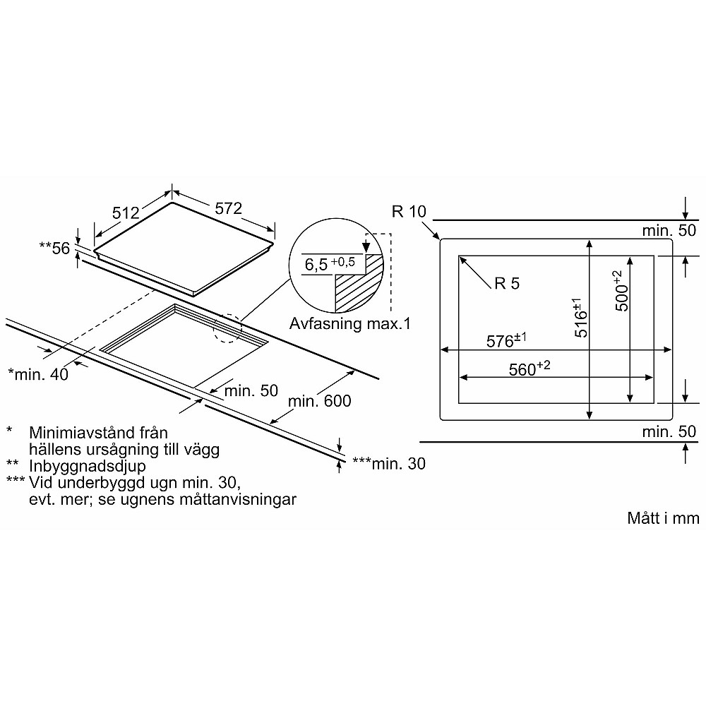Bosch PXE601DC1E Induktionshäll