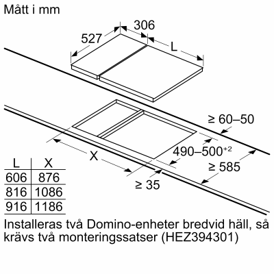 Bosch dominohäll PIB375FB1E
