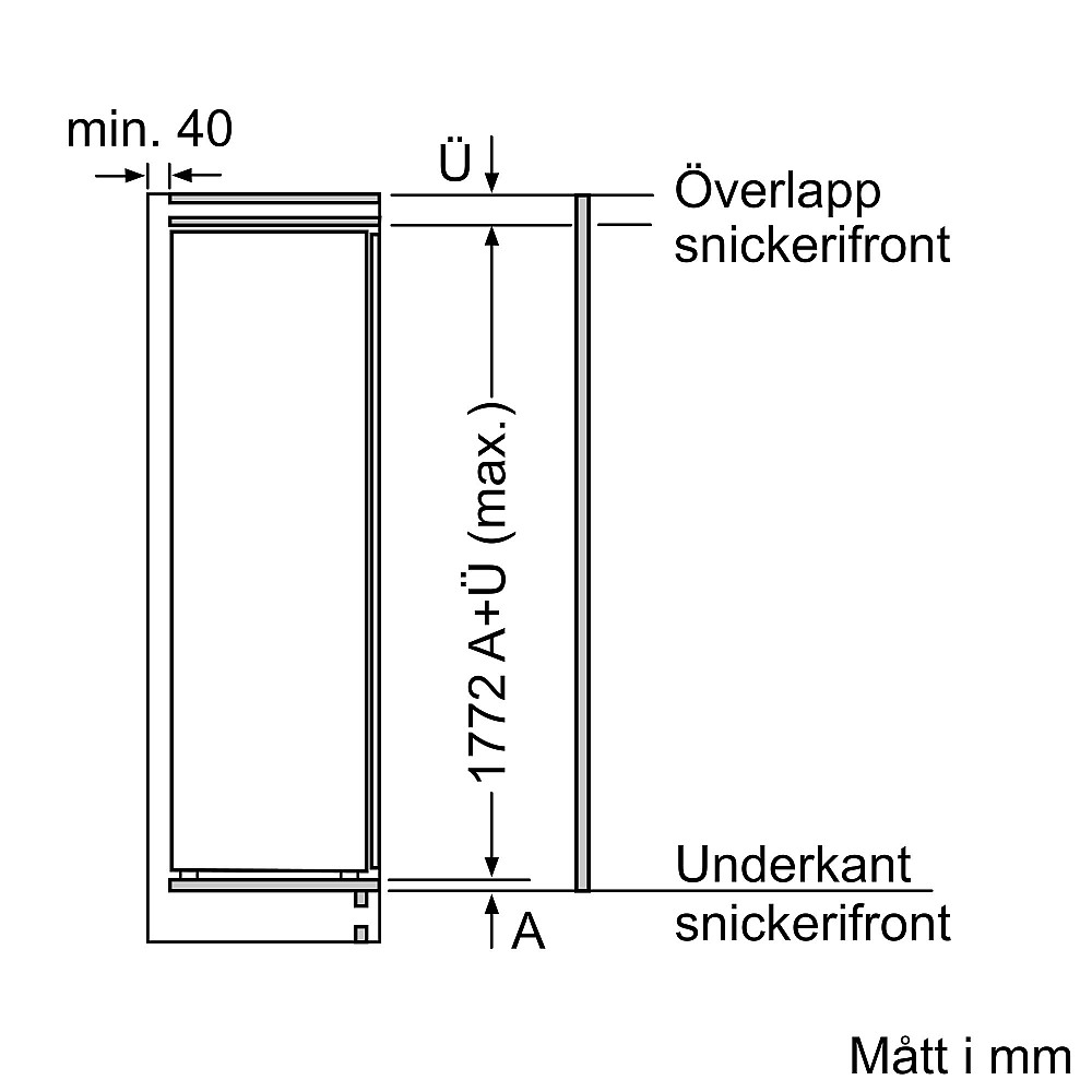 Siemens integrerad kyl/frys iQ100 KI96NNSE0