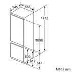 Bosch Kombinerad Kyl/Frys Inbyggd KIS87AFE0, BigBox