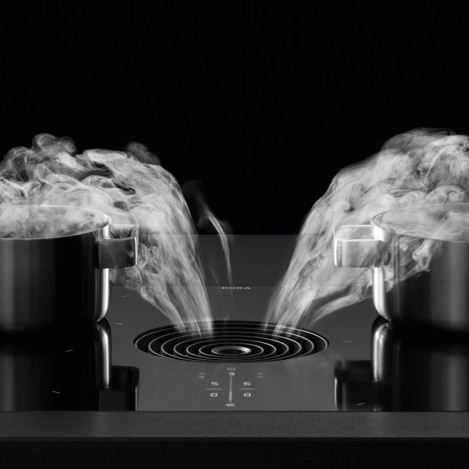 BORA M Pure med induktionszoner - Kolfilter