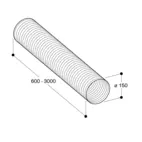 Siemens Rund fläktkanal LZ31XXX11, ø 150 mm