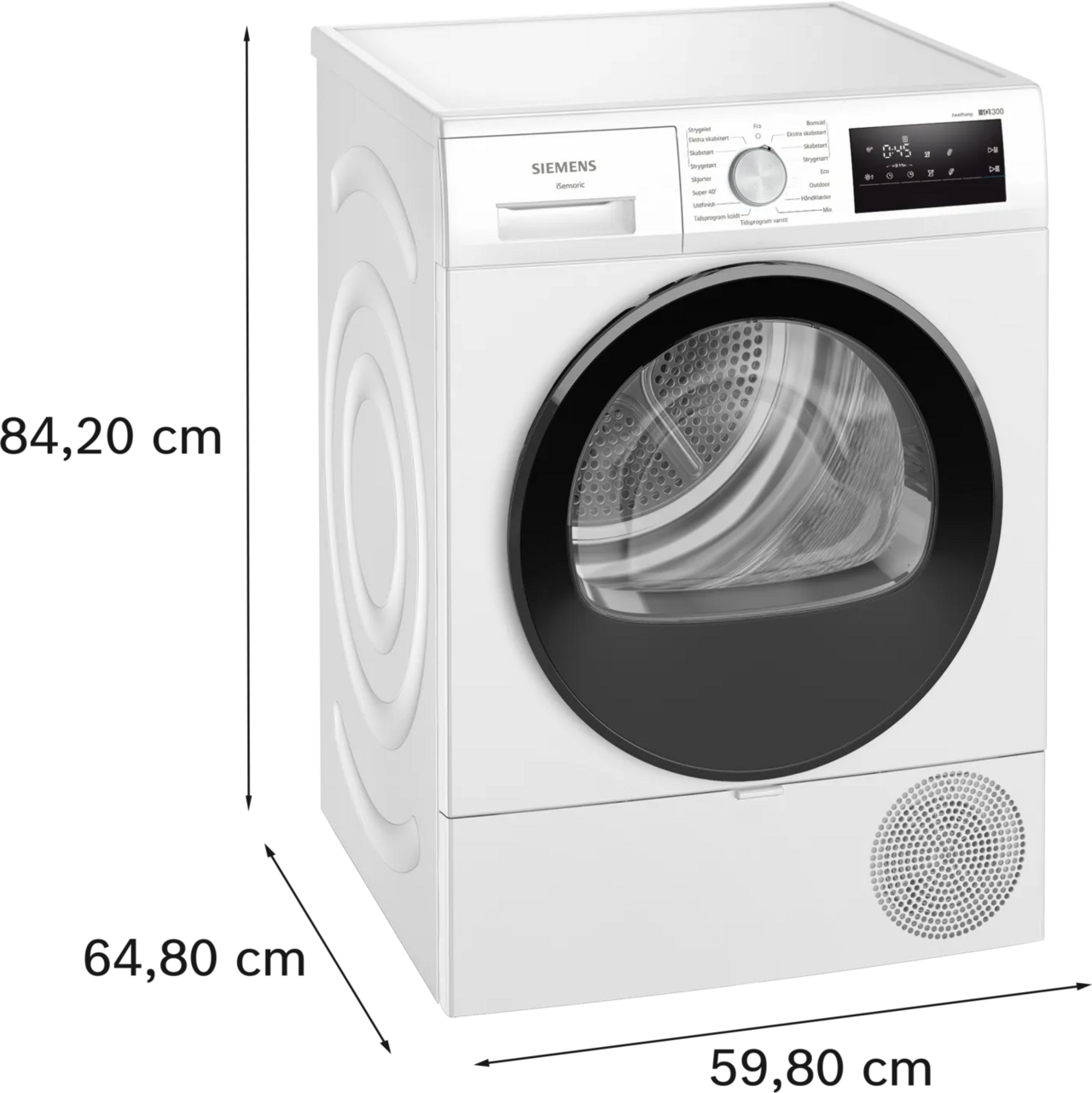 Siemens iQ300 värmepumpstorktumlare 8 kg WT45HV0EDN