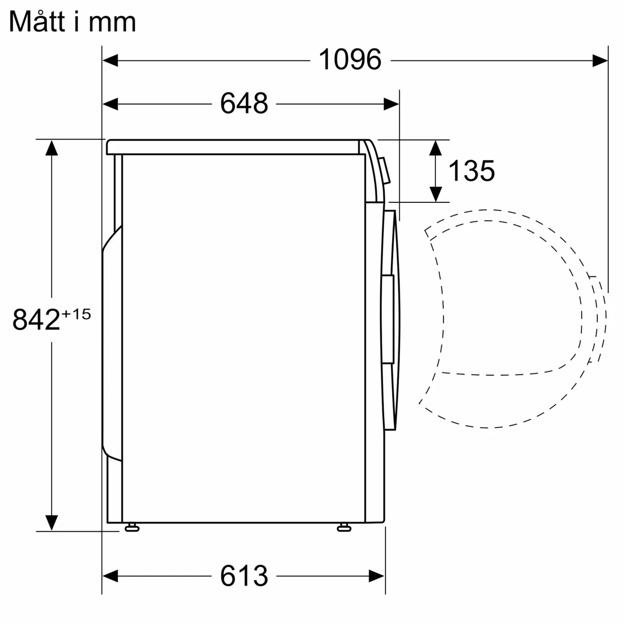 Siemens iQ300 värmepumpstorktumlare 8 kg WT45HV0EDN
