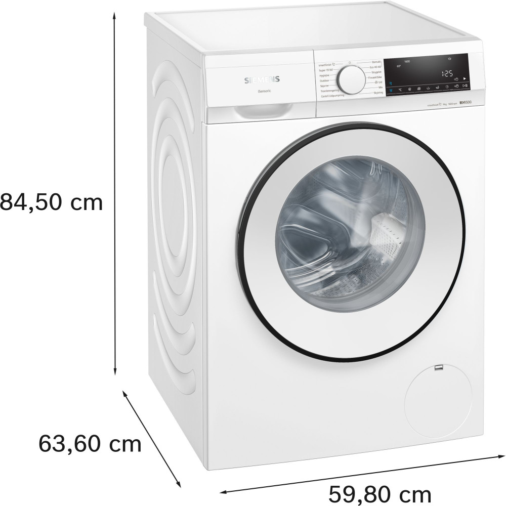 Siemens iQ500 Tvättmaskin frontmatad 9 kg WG46G2ZLDN