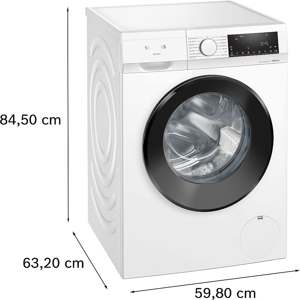 Siemens Tvättmaskin frontmatad 9 kg WG44G2FWDN
