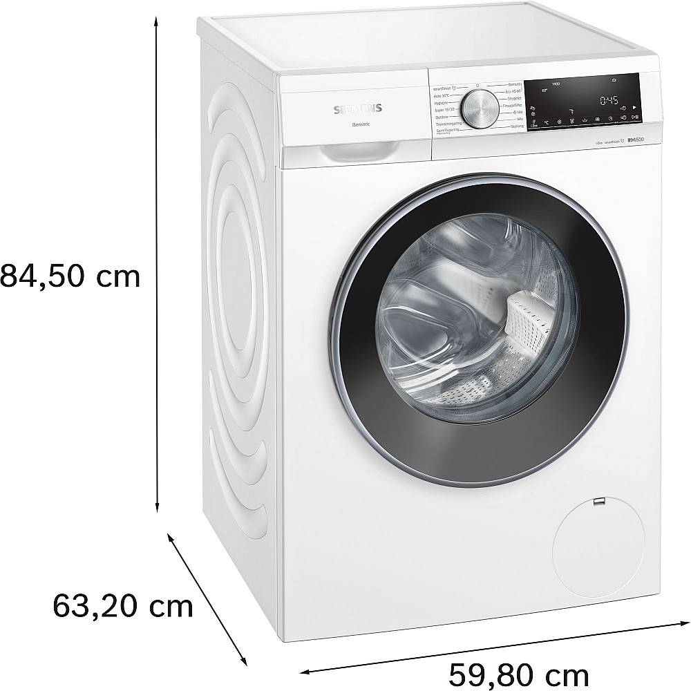Siemens Tvättmaskin frontmatad 9 kg WG44G2FKDN