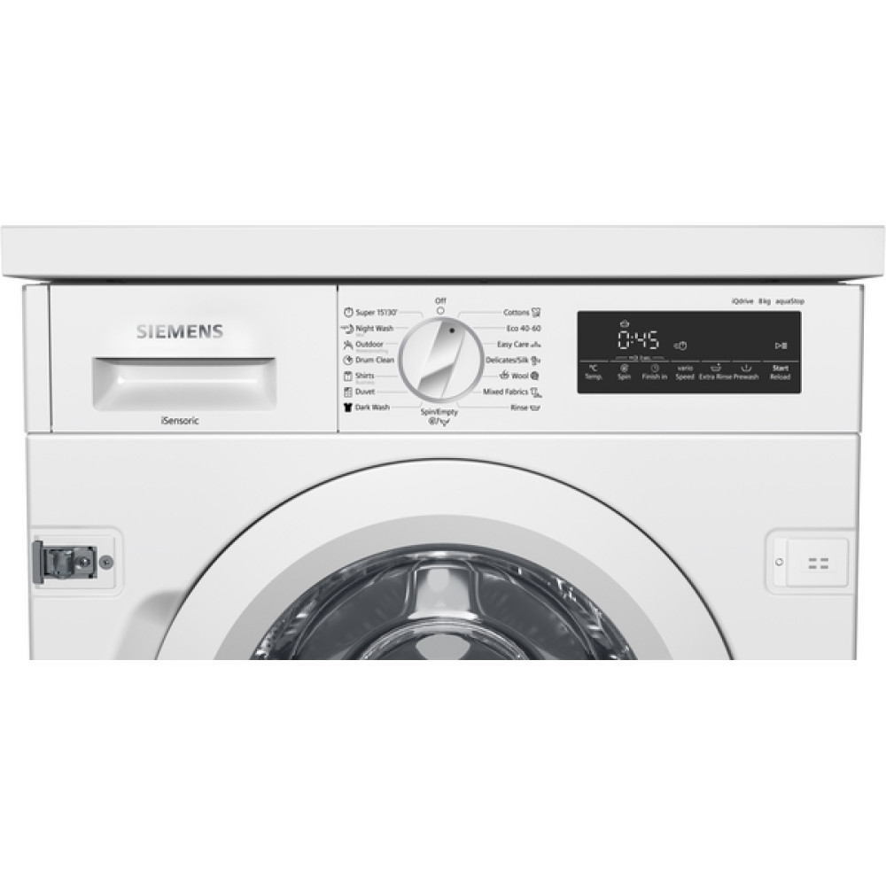 Siemens iQ700 integrerad tvättmaskin 8 kg WI14W542EU