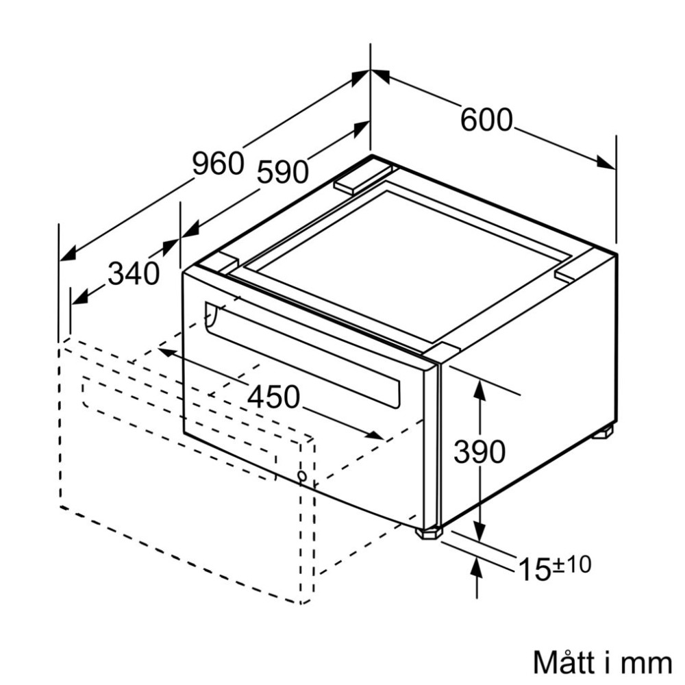 Bosch Monteringsram med utdragslåda WTZPW20D