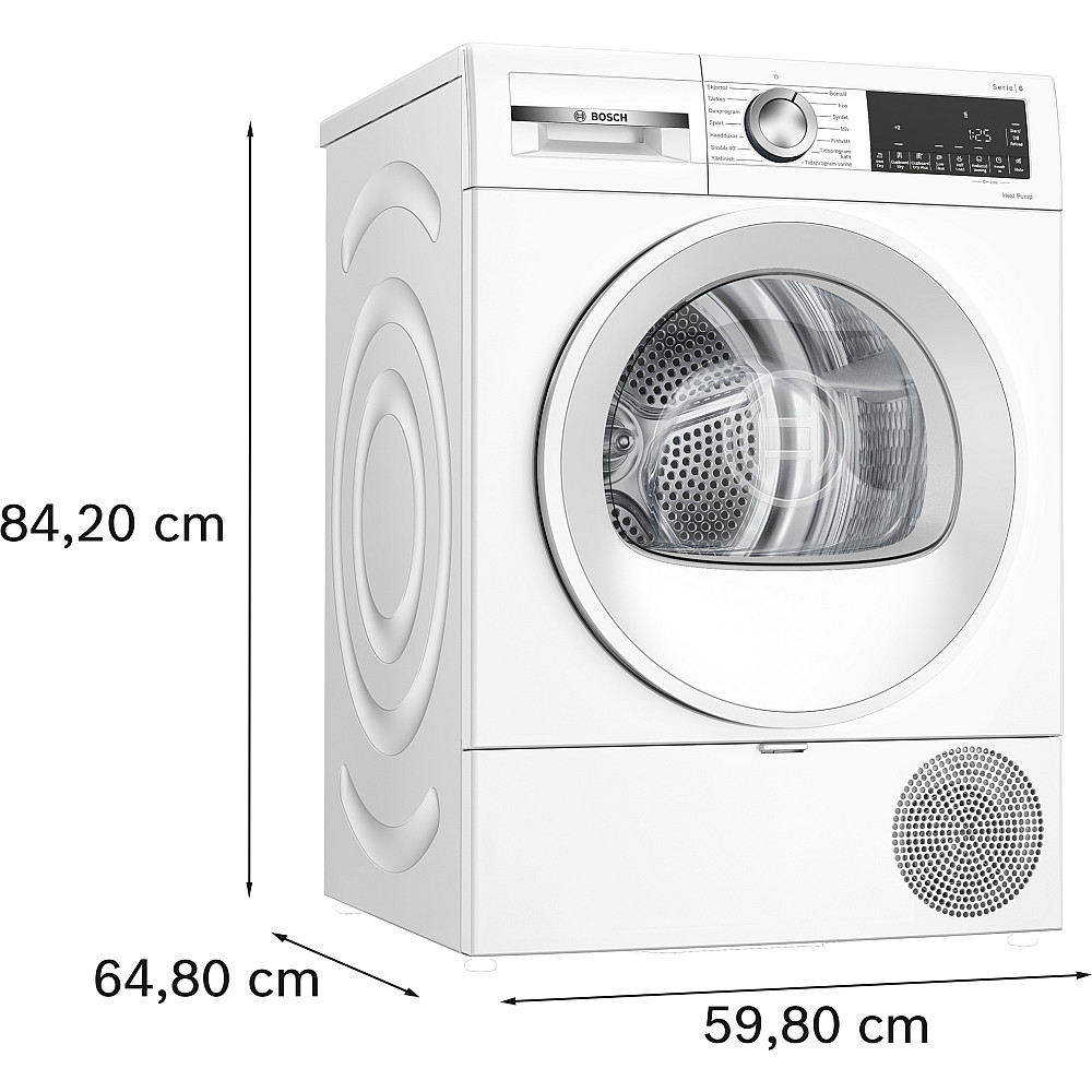 Bosch Serie 6 värmepumpstorktumlare 9 kg WQG2420ASN