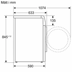 Bosch Serie 6 frontmatad tvättmaskin 10 kg WGH256AESN