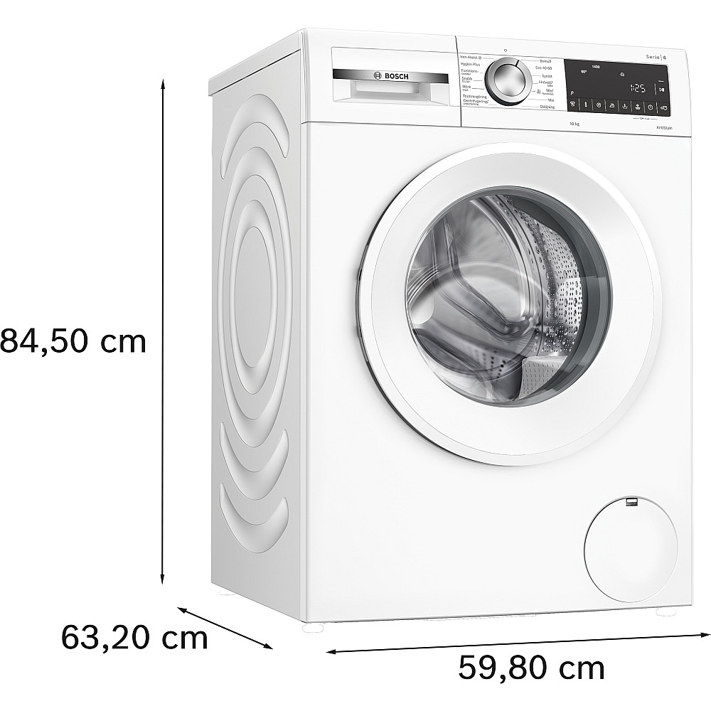 Bosch Serie 6 frontmatad tvättmaskin 10 kg WGG254ZASN