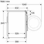 Bosch Serie 6 tvättmaskin frontmatad 9 kg WGG244ZMSN