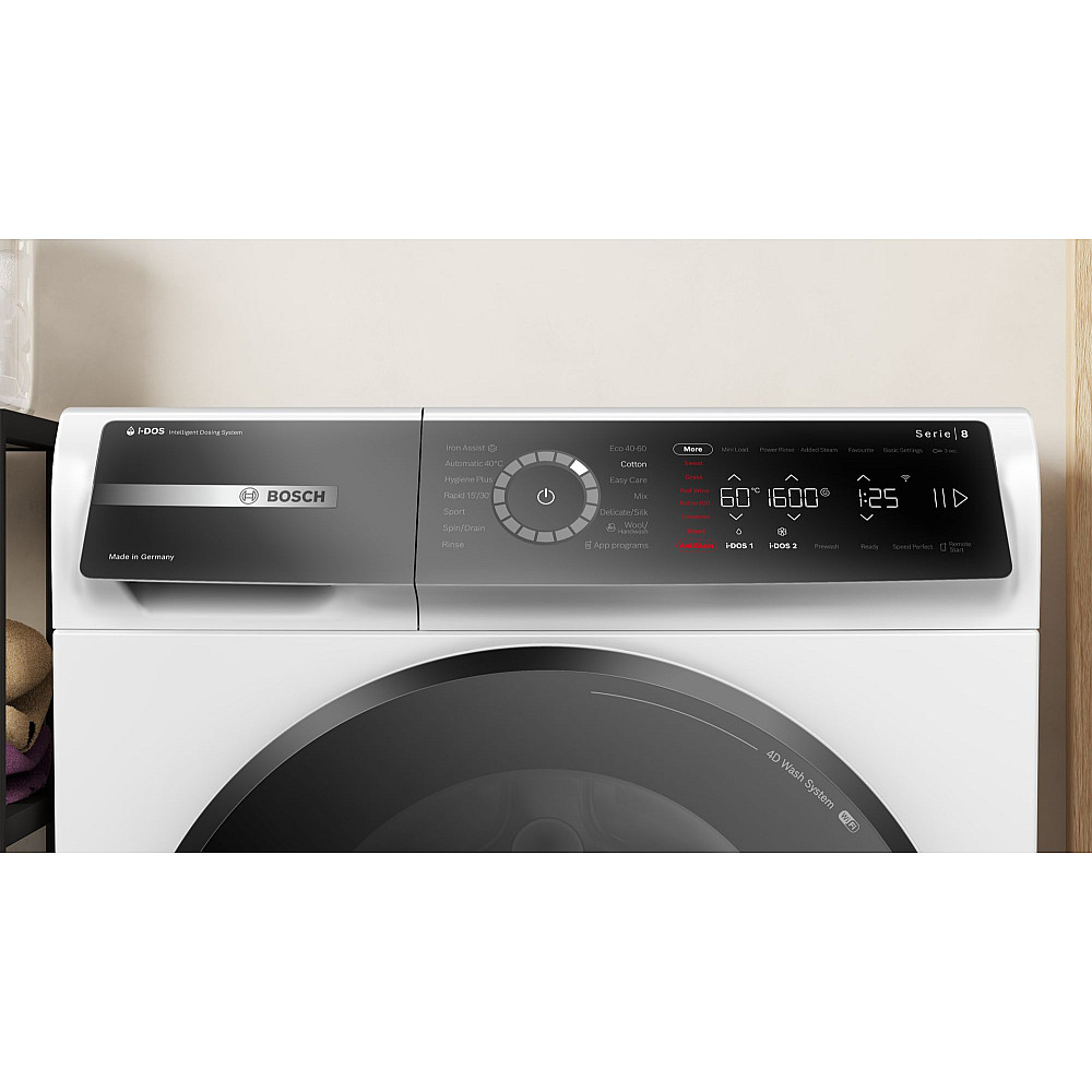 Bosch Serie 8 frontmatad tvättmaskin 10 kg WGB256A1SN