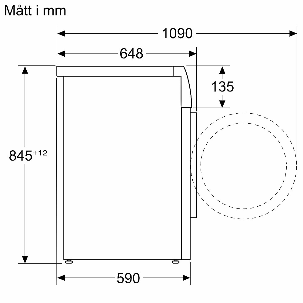 Bosch Serie 8 frontmatad tvättmaskin 10 kg WGB256A1SN
