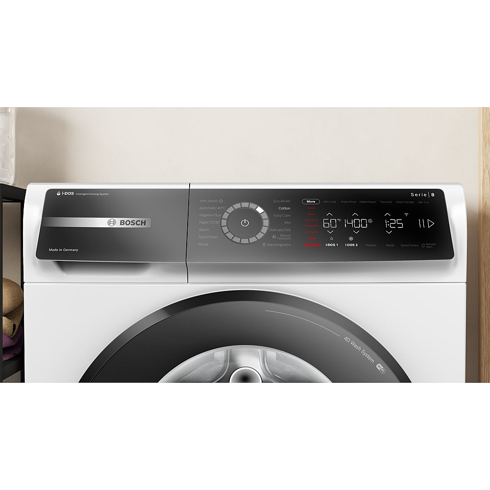 Bosch Serie 8 frontmatad tvättmaskin 10 kg WGB254A0SN